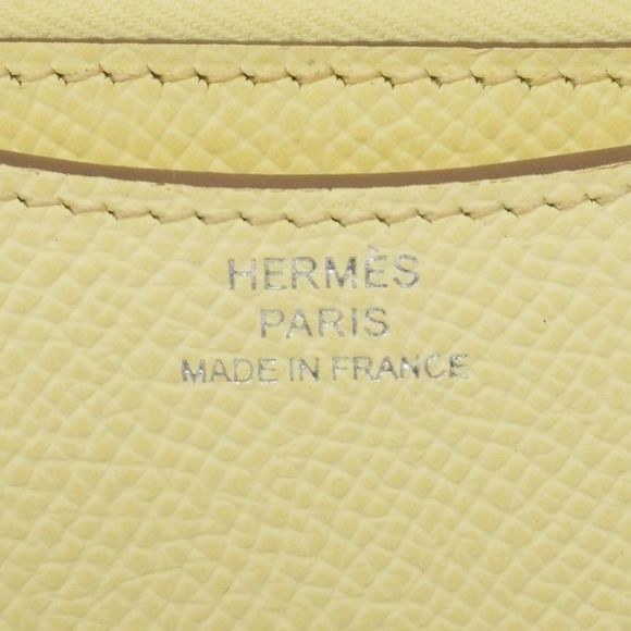 Hermès Constance Slim Wallet Epsom Leather Jaune Milton Silver Hardware W Stamp - Picture 4 of 16